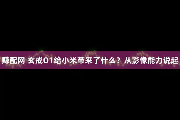 赚配网 玄戒O1给小米带来了什么？从影像能力说起