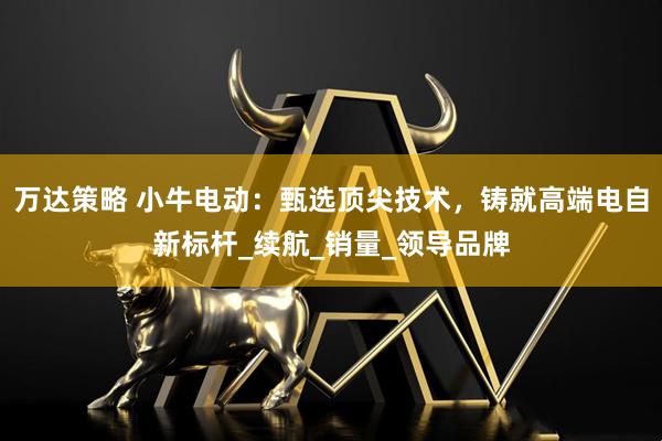 万达策略 小牛电动：甄选顶尖技术，铸就高端电自新标杆_续航_销量_领导品牌